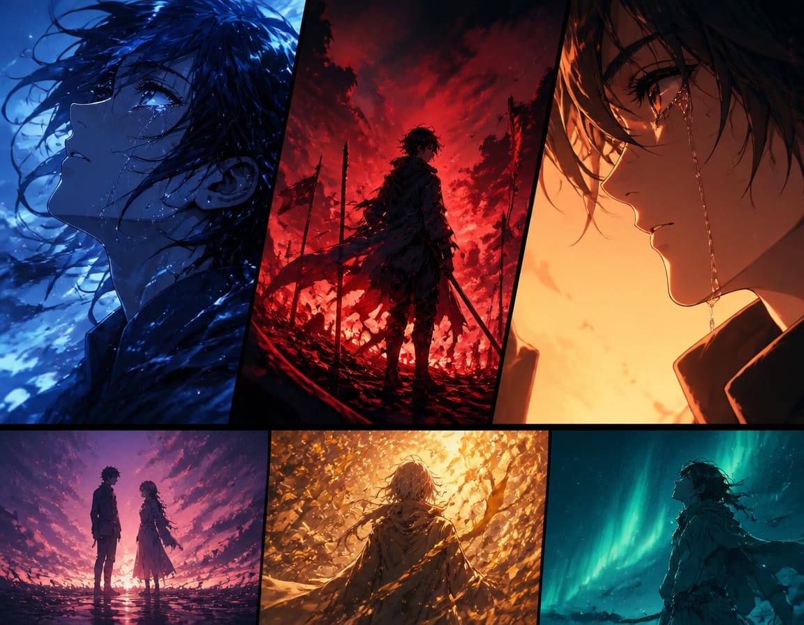 Enhancing Emotional Impact in Dramatic Anime Scenes Using Color Theory