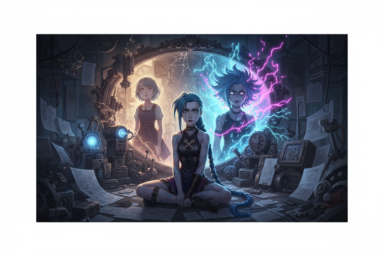 Jinx's Psychological Battle in Arcane and its Roots in Powless Stories