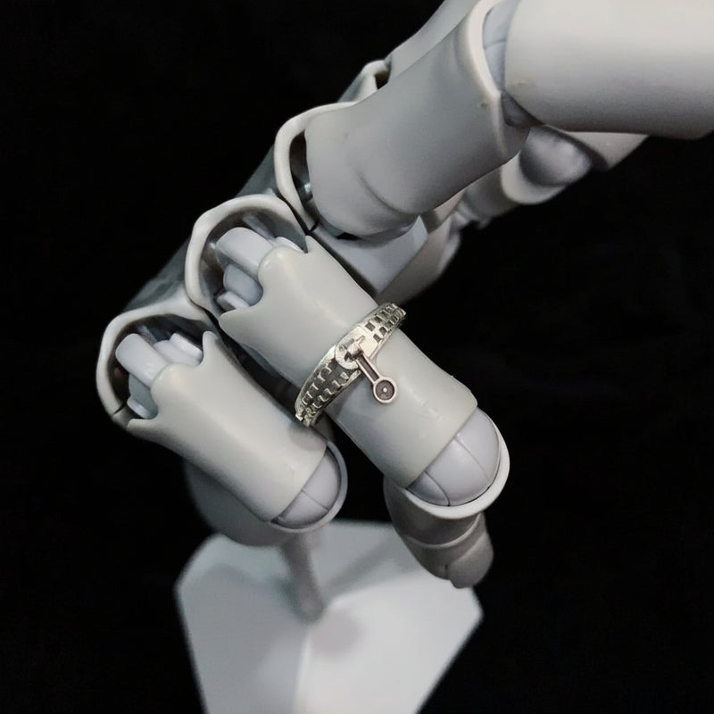 TUXD JOJO s Bizarre Adventure Bucciarati Stand Steel Chain Finger Zipper 925 Sterling Silver Ring Couple Ring image 1