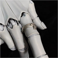 TUXD JOJO s Bizarre Adventure Bucciarati Stand Steel Chain Finger Zipper 925 Sterling Silver Ring Couple Ring image 2