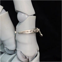 TUXD JOJO s Bizarre Adventure Bucciarati Stand Steel Chain Finger Zipper 925 Sterling Silver Ring Couple Ring image 0