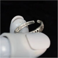 TUXD JOJO s Bizarre Adventure Bucciarati Stand Steel Chain Finger Zipper 925 Sterling Silver Ring Couple Ring image 3