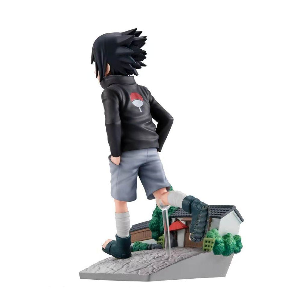 Authentic MegaHouse MH GEM Naruto Shippuden Childhood Uchiha Sasuke GO KartRider Figure image 1