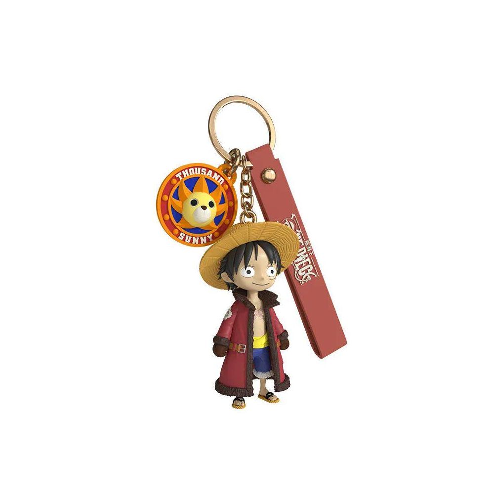 Genuine One Piece Anime Figure Luffy Chopper Keychain Pendan image 2