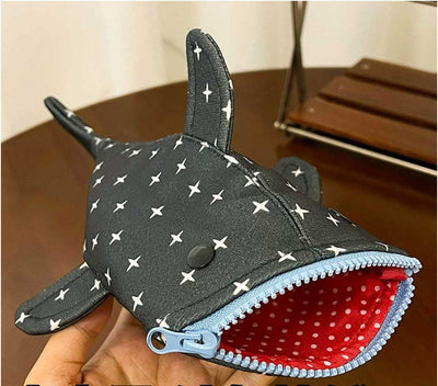 DonFish pencil case canvas stationery storage bag quirky creative pencil case versatile niche stationery bag - FIHEROE.