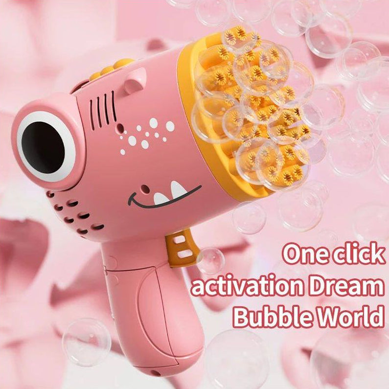 40 Holes Dinosaur Bubble Gun Handheld Fully Automatic Bubble image 0