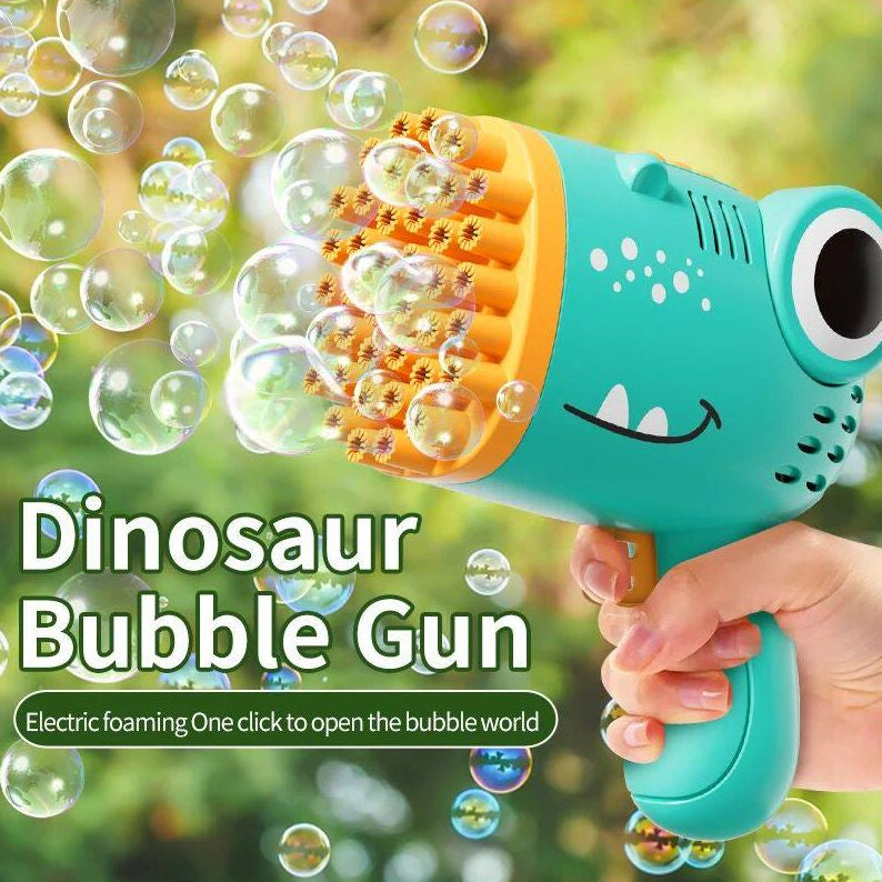 40 Holes Dinosaur Bubble Gun Handheld Fully Automatic Bubble image 1