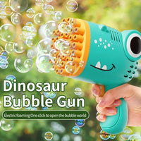 40 Holes Dinosaur Bubble Gun Handheld Fully Automatic Bubble image 1