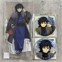 Demon Slayer Giyuu Tomioka Anime Acrylic Standee and Badge Set Bandai Namco image 0