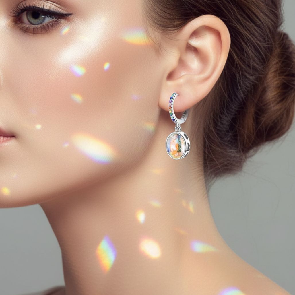 Prism Chakra Earrings - Rainbow Energy 925 Silver