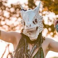 Skull Mask Anime Dino Raptor Moving Jaw Prop - FIHEROE.