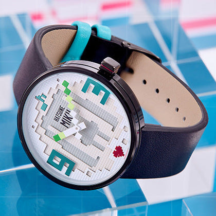 Lucky Stone Hatsune Miku Pixel Art Quartz Analog Wristwatch