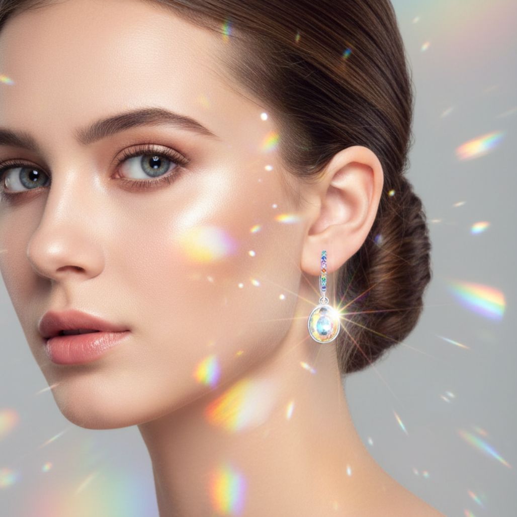 Prism Chakra Earrings - Rainbow Energy 925 Silver
