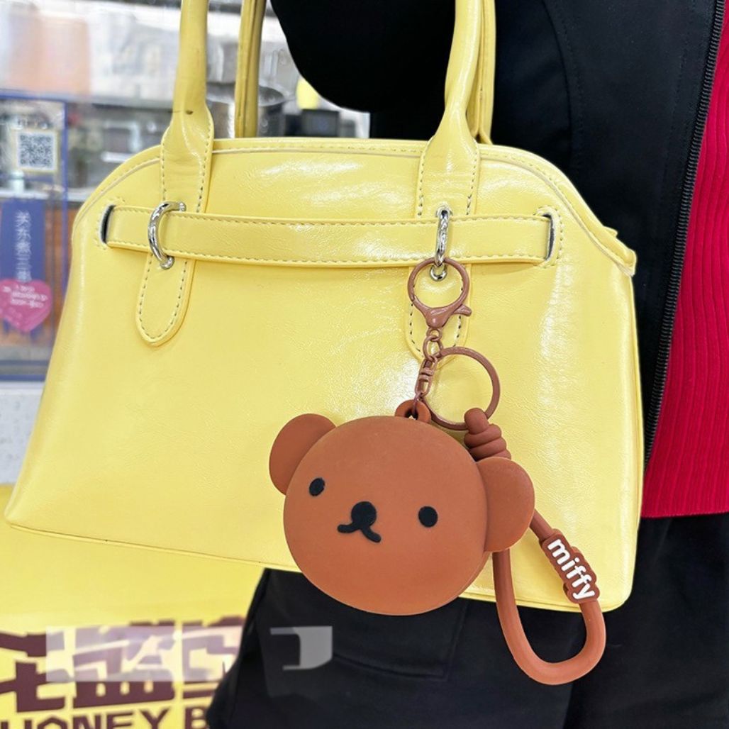 Genuine authorized Miffy Rabbit silicone coin purse cute mini earphone bag pendant Boris coin storage bag