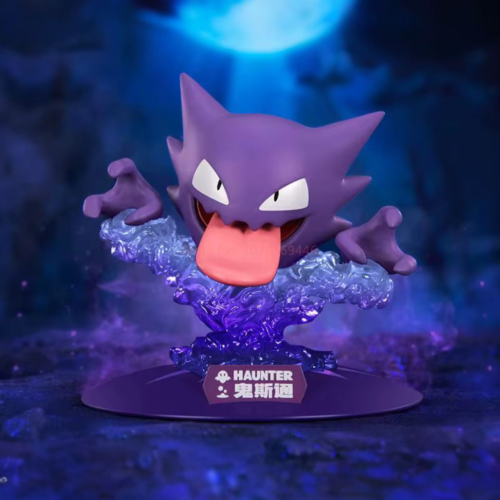 Haunter figurine from Pokémon in a dark, mystical setting