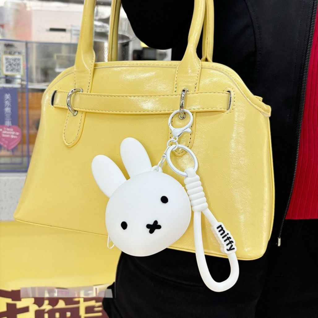 Genuine authorized Miffy Rabbit silicone coin purse cute mini earphone bag pendant Boris coin storage bag