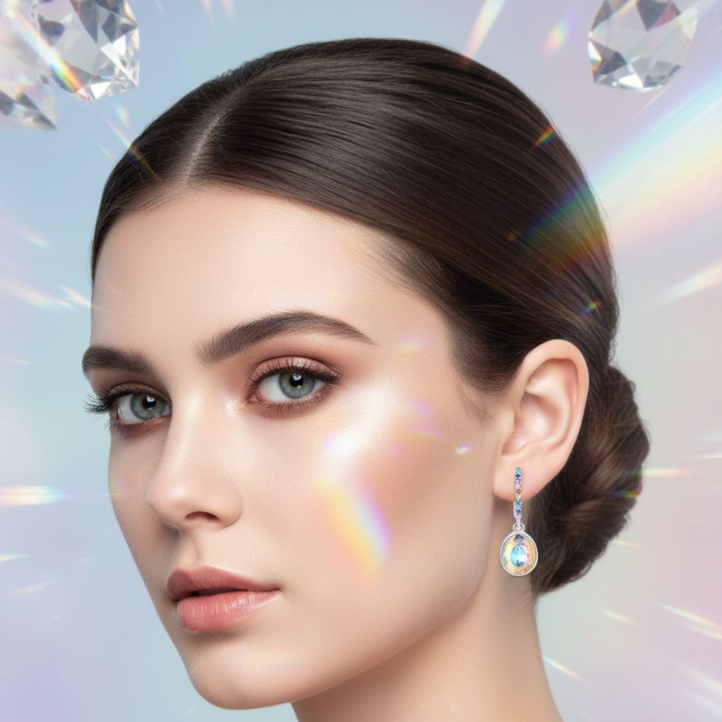 Prism Chakra Earrings - Rainbow Energy 925 Silver