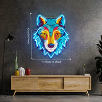 3D Wolf LED Neon Sign Wall Art for Gaming Room - FIHEROE.