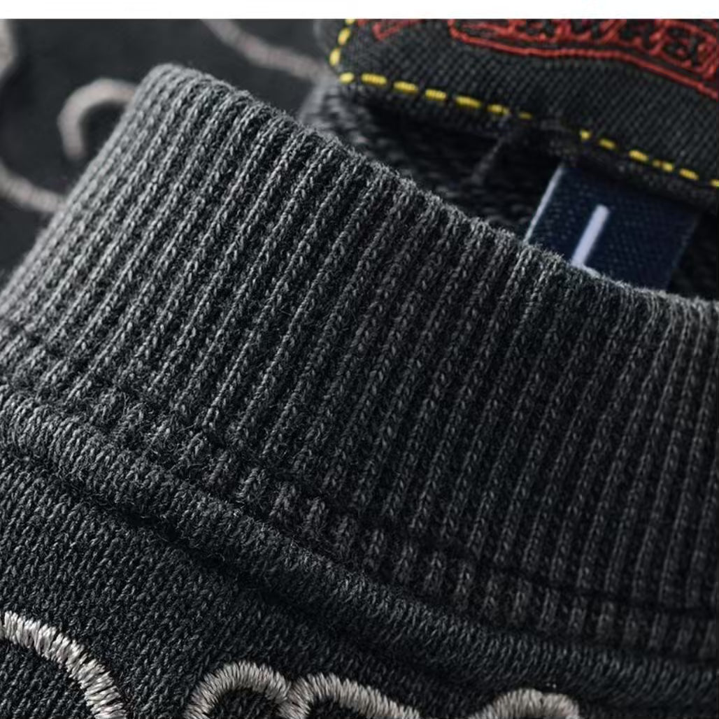 Anime Dragon Crewneck Intricate Embroidery Sweatshirt