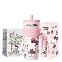 Authentic HelloKitty Straw Insulated Cup 660ml New Large Capacity Cute Best Friend Birthday Water Cup - FIHEROE.