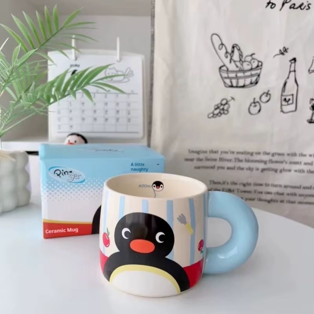 Pingu Ceramic Mug - Kawaii Anime Character Coffee Cup