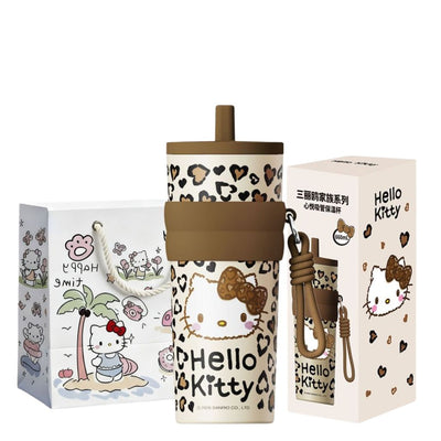 Authentic HelloKitty Straw Insulated Cup 660ml New Large Capacity Cute Best Friend Birthday Water Cup - FIHEROE.