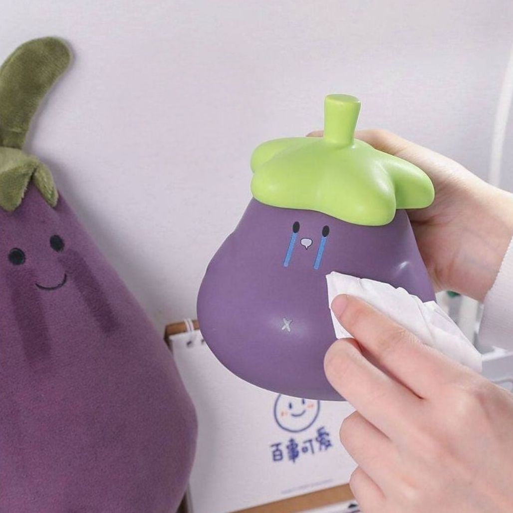 Cute Eggplant Anime Ceramic Mug with Lid - FIHEROE.