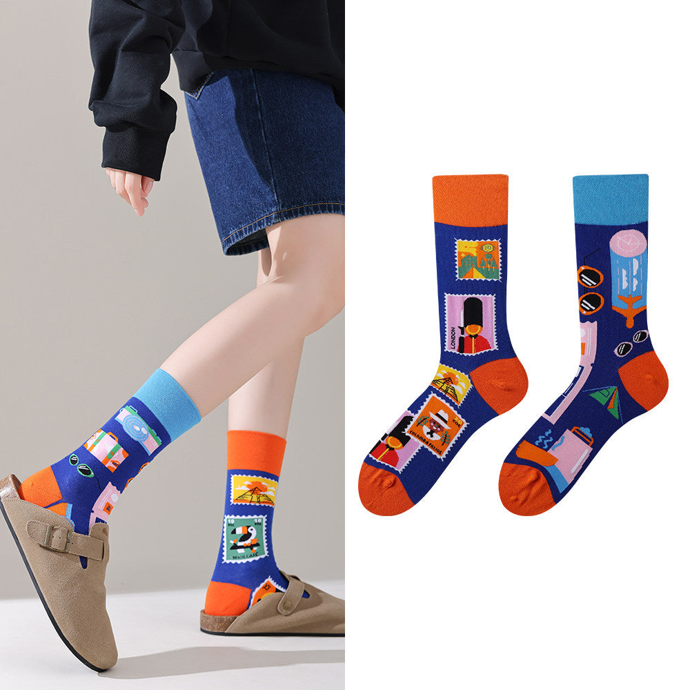 Mismatched Novelty Crew Socks | 2-Pair Set