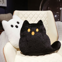 Ghost Cat Plush Pillow | Halloween Kawaii Cushion