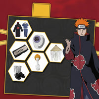 Naruto Pain Cosplay Set – Akatsuki Robe & Accessories
