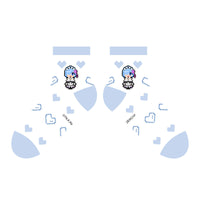 Re:Zero Rem Ram Pixel Art Anime Socks