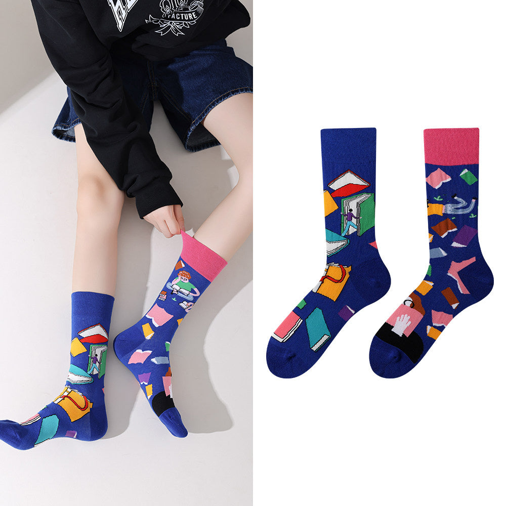 Mismatched Novelty Crew Socks | 2-Pair Set