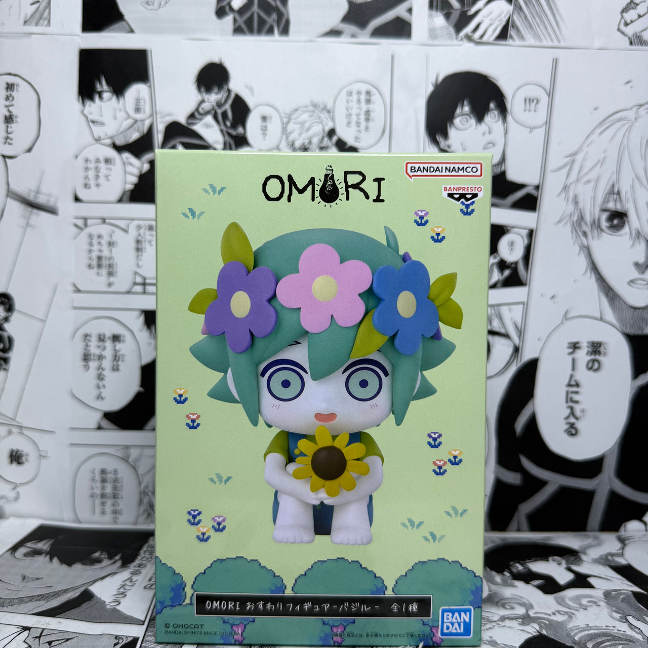 Japanese version spot OMORI Basil Q version sitting series Bandai glasses factory prize figure