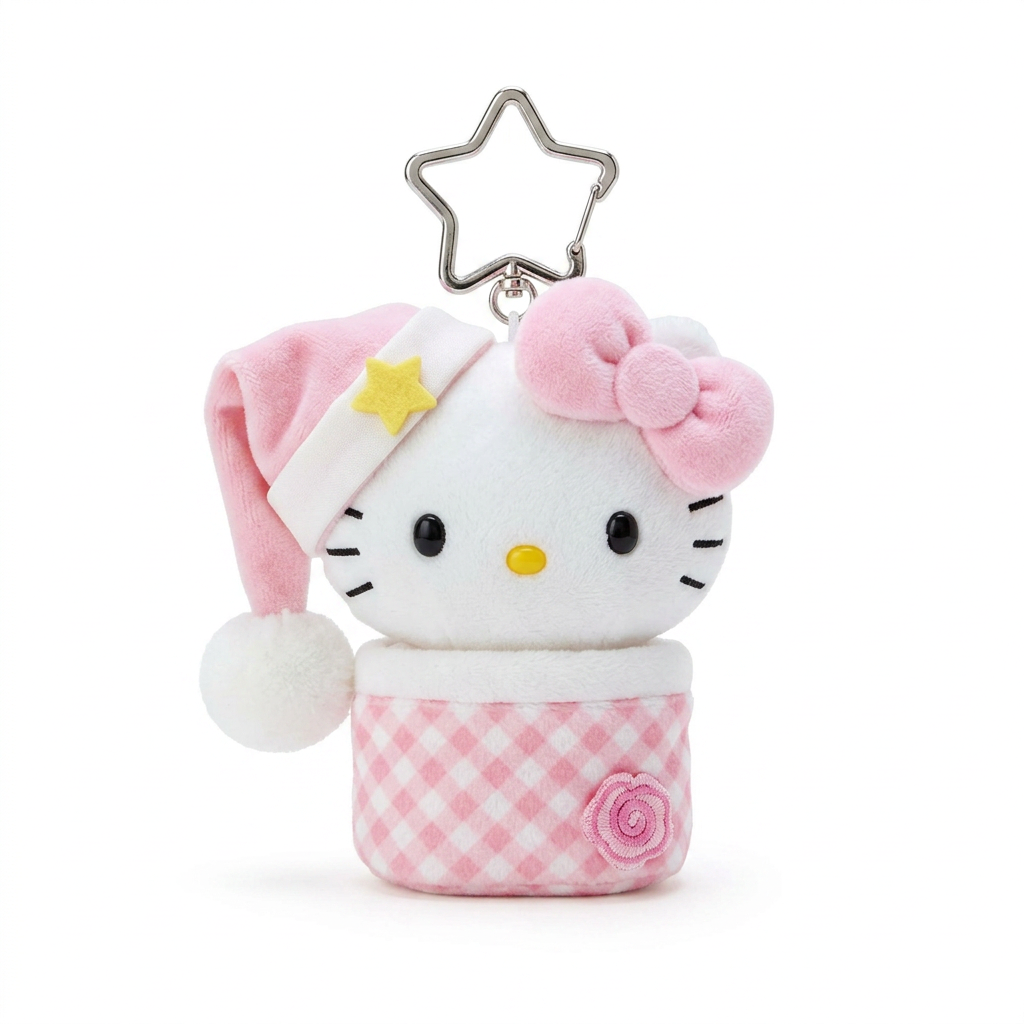 Hello Kitty FLASTAR Plush Bag Charm Keychain 10CM