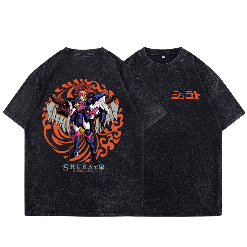 Shurato Garuda Anime Washed Cotton Graphic Tee