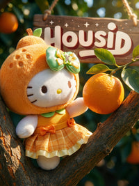 Japan HOUSID Jeju Island series orange KT backpack pendant plush keychain birthday gift