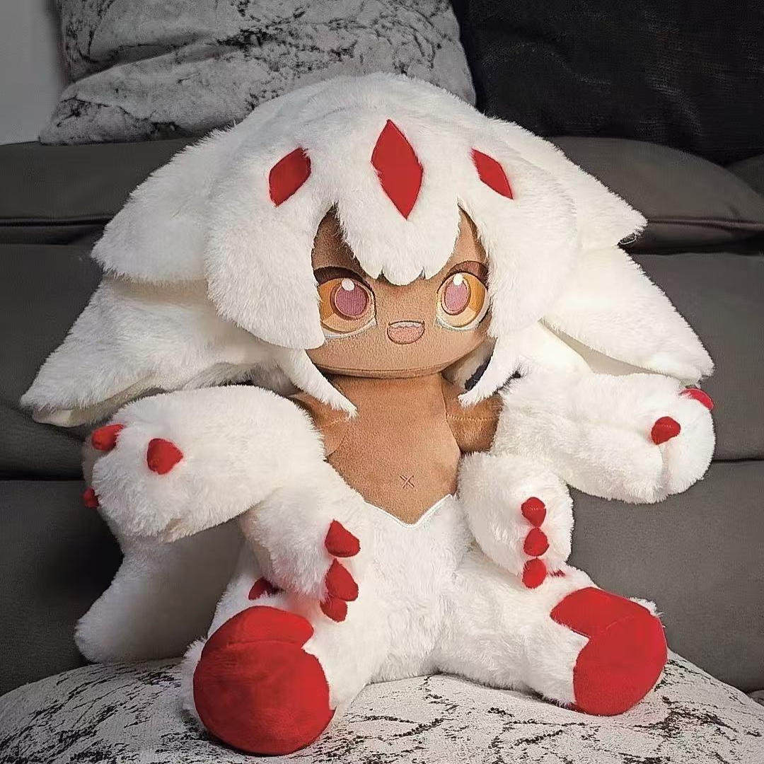GSC Made in Abyss Faputa plush doll, smiling and serious character versions shown side by side