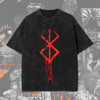 Berserk Vintage Washed Anime Graphic T-Shirt