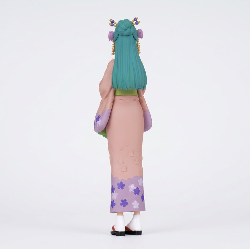 One Piece Kozuki Hiyori figure by Banpresto, DXF Grandline Lady collectible with detailed character design