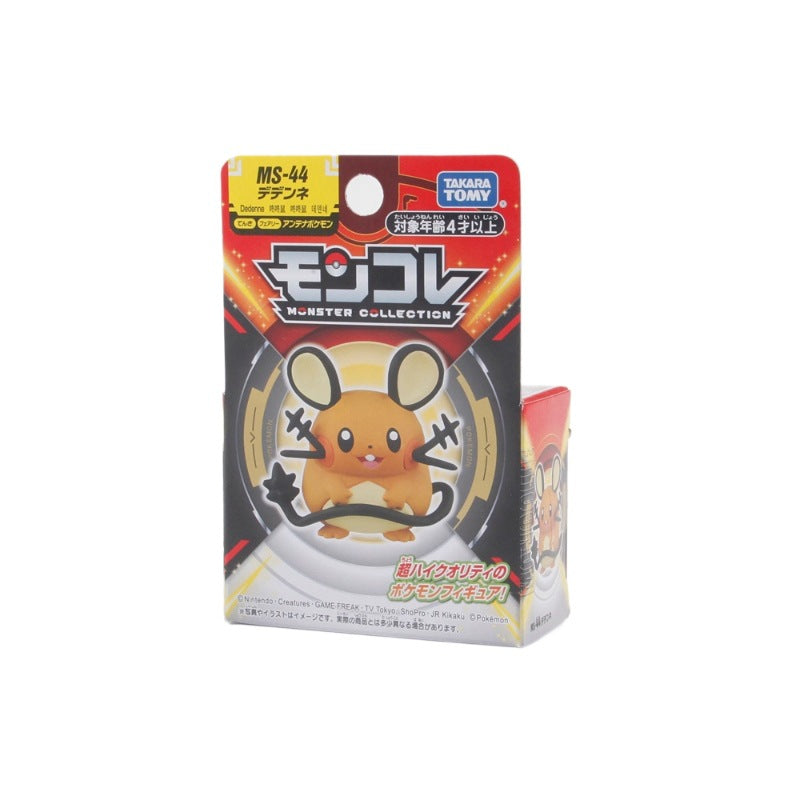 Authentic Takara TOMY Tomica Monster Collection Dedenne Mouse Pokémon Figurines Model Toy