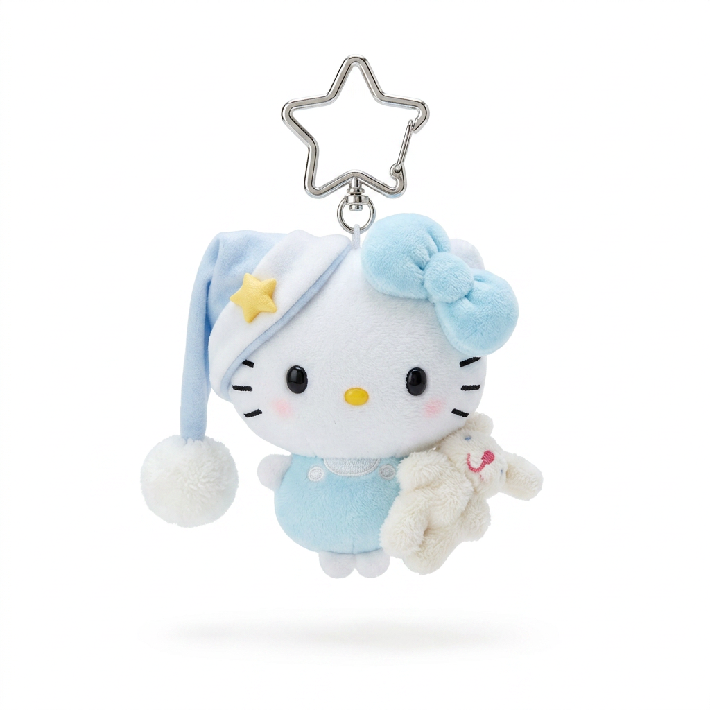Hello Kitty FLASTAR Plush Bag Charm Keychain 10CM