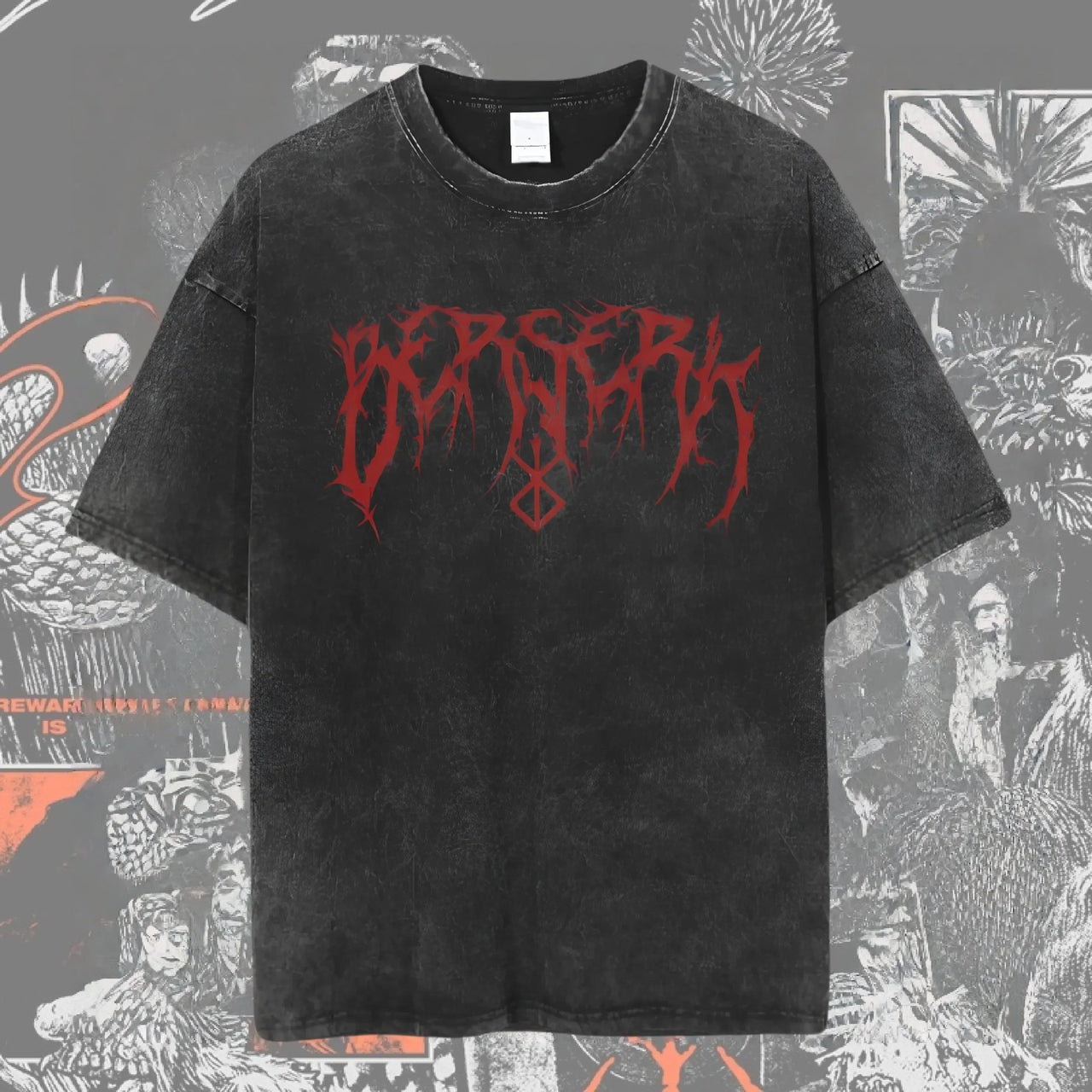 Berserk Vintage Washed Anime Graphic T-Shirt