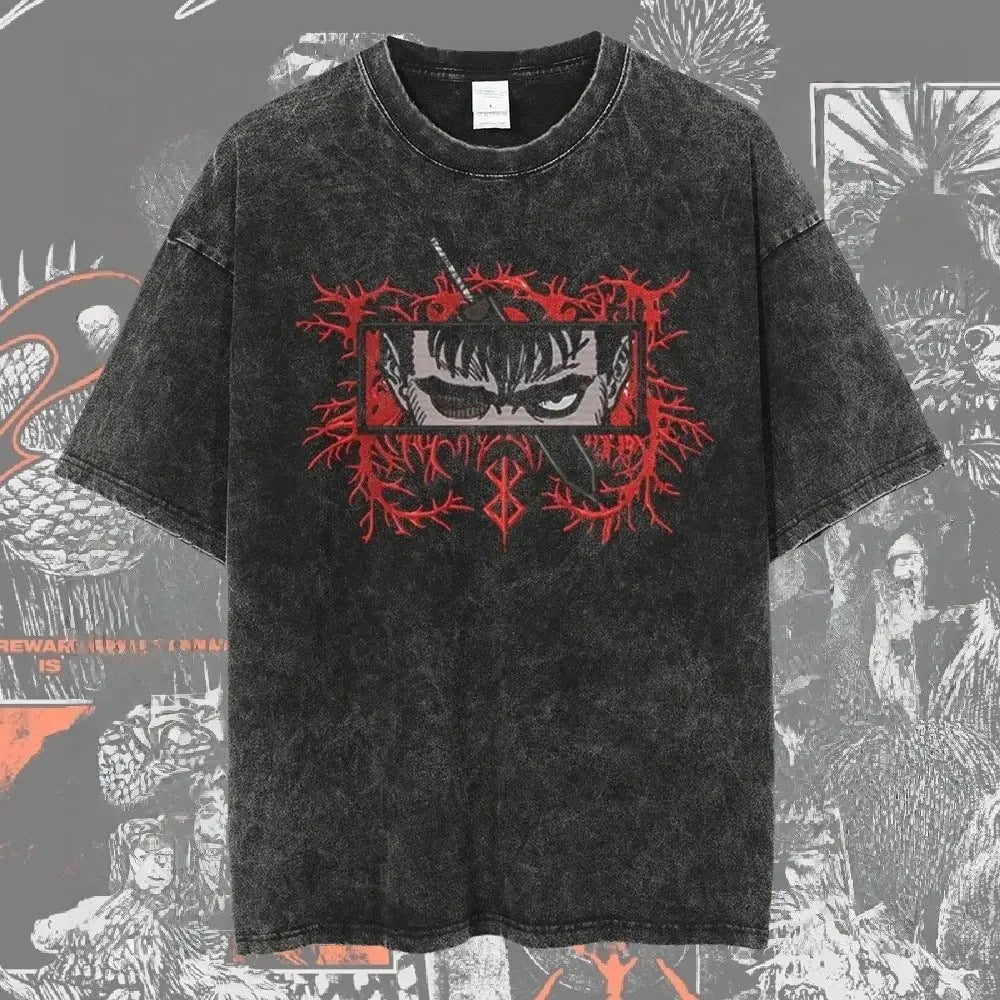 Berserk Vintage Washed Anime Graphic T-Shirt