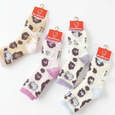 Hello Kitty Leopard Coral Fleece Socks