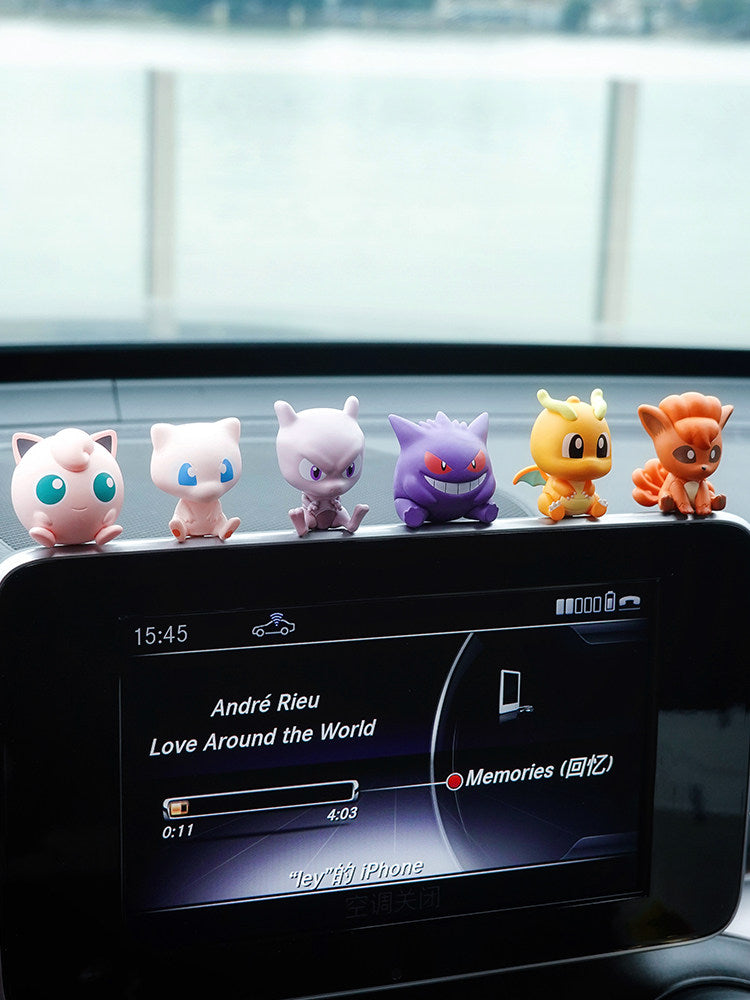 Pokémon Mini Figures Car Dashboard Ornament Set