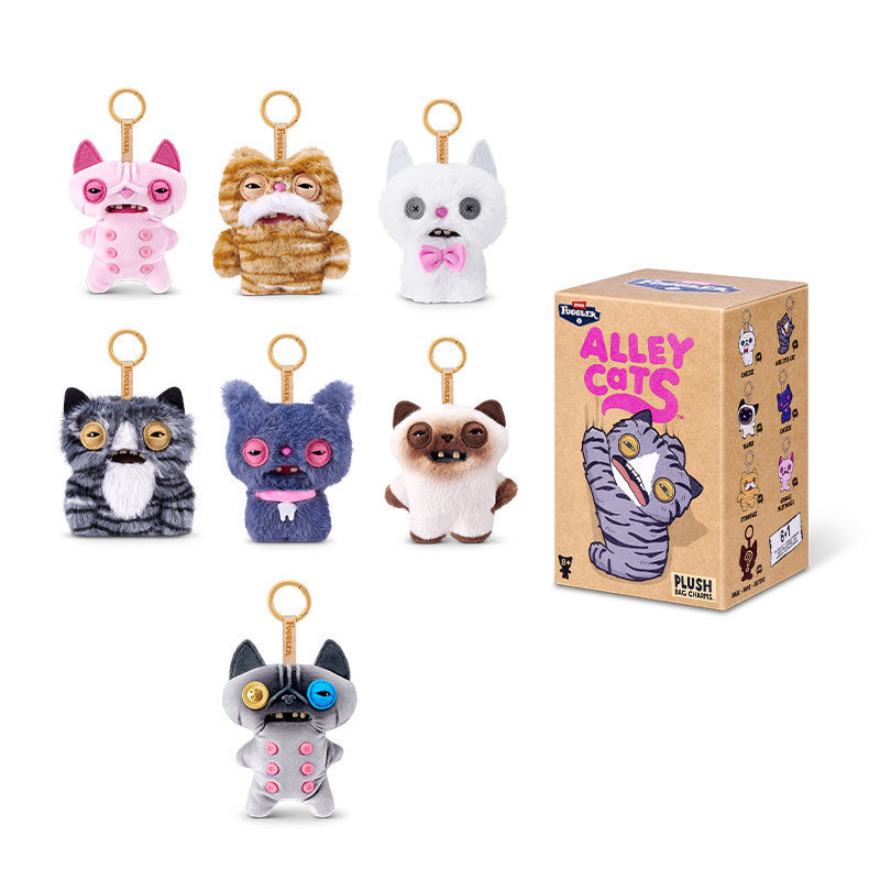 Fuggler Alley Cats Plush Keychain Blind Box Bag Charm Series