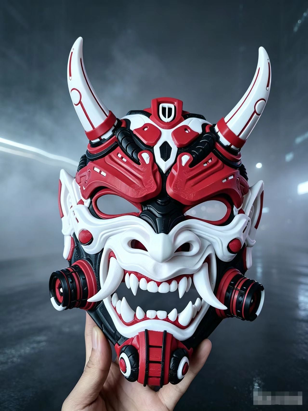 Oni Demon Samurai Mask | Cyberpunk Mecha Cosplay