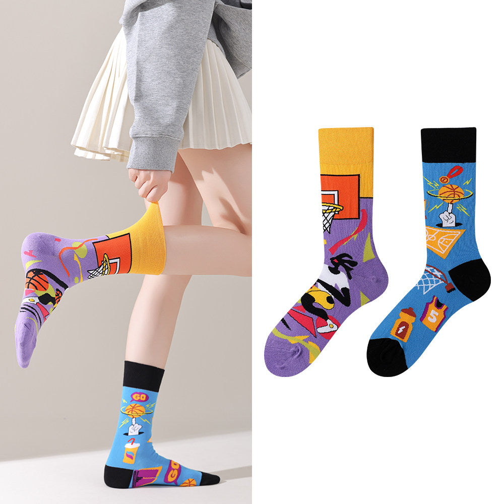 Mismatched Novelty Crew Socks | 2-Pair Set
