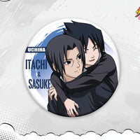 Mangansha official genuine Naruto Itachi Uchiha Sasuke Bar round badge