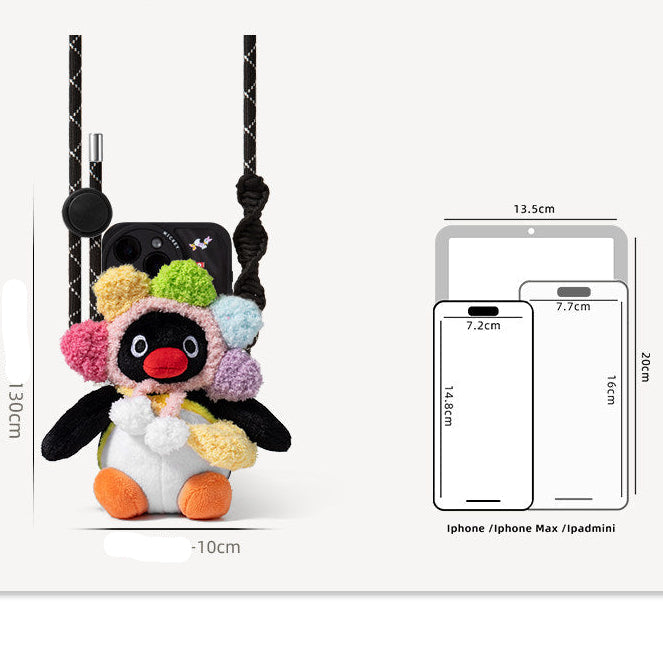 Pingu Penguin Plush Crossbody Phone Bag